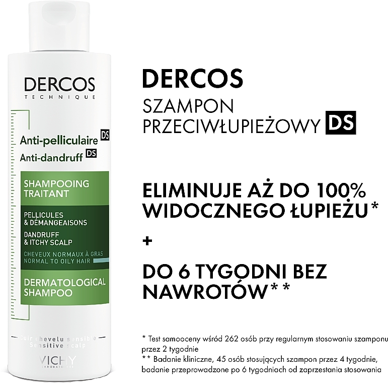 Przeciwłupieżowy szampon z dwusiarczkiem selenu do włosów normalnych i przetłuszczających się - Vichy Dercos Anti-Pelliculaire Anti-Dandruff Shampooing — Zdjęcie N2
