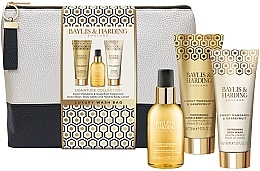 Zestaw - Baylis & Harding Sweet Mandarin & Grapefruit Luxury Wash Bag Gift Set (sh/gel/100ml + b/lot/100ml + b/mist/100ml + bag) — Zdjęcie N1