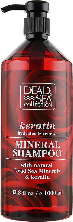 Szampon do włosów z minerałami z Morza Martwego i keratyną - Dead Sea Collection Keratin Mineral Shampoo — Zdjęcie N1