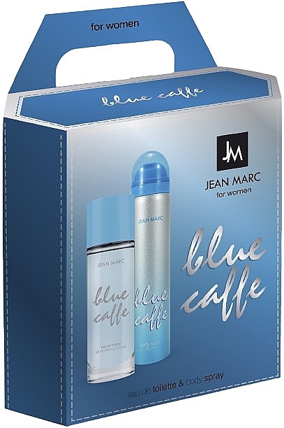 Zestaw - Jean Marc Blue Caffe (edt/50ml + deo/75ml) — Zdjęcie N1