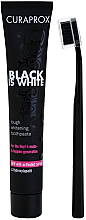 Kup PRZECENA! Zestaw - Curaprox Black Is White (toothpaste/90ml + toothbrush/1pcs) *
