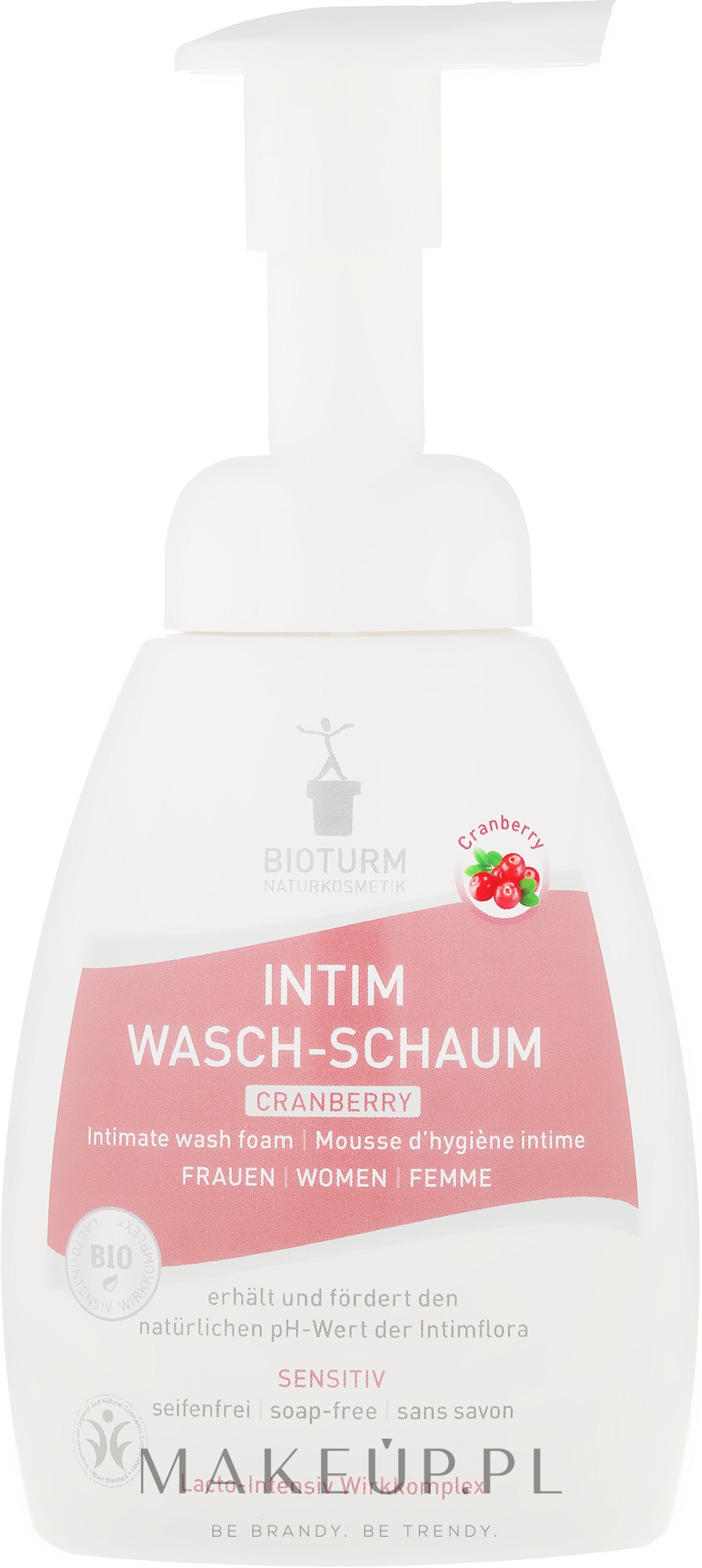 Hipoalergiczna żurawinowa pianka do higieny intymnej - Bioturm Intimate Wash Foam No.90 — Zdjęcie 250 ml