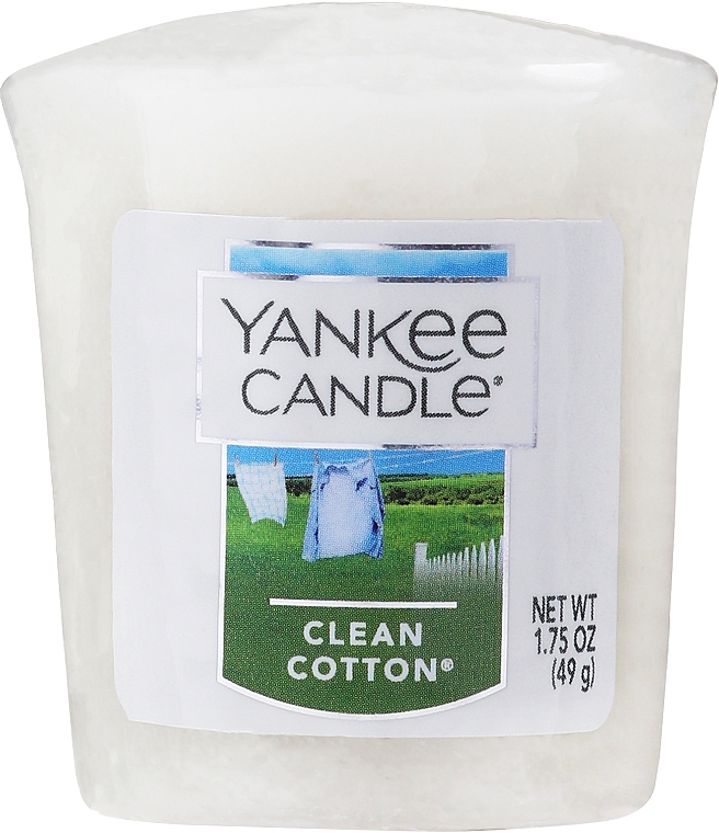 Świeca zapachowa sampler - Yankee Candle Scented Votive Clean Cotton — Zdjęcie N1