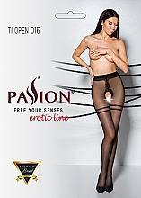 Kup Rajstopy erotyczne z wycięciem Tiopen 015, 20 Den, black - Passion