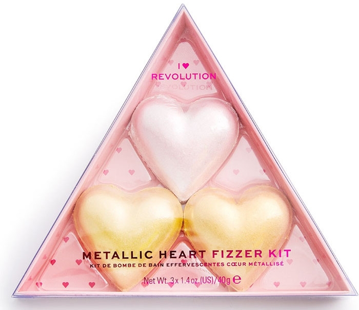 Zestaw - I Heart Revolution Metallic Heart Fizzer Kit (bath/fiz/40gx3) — Zdjęcie N1