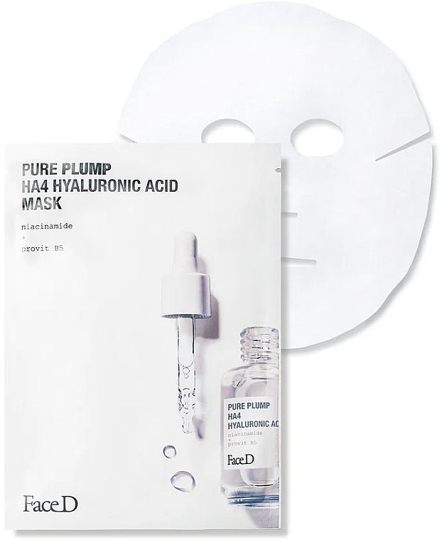 Maska z kwasem hialuronowym - FaceD Pure Plump HA4 Hyaluronic Acid Mask — Zdjęcie N1