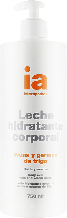 Nawilżające mleczko do ciała z ekstraktem z kiełkami owsa i pszenicy - Interapothek Leche Hidratante Corporal — Zdjęcie N1