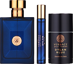 Versace Dylan Blue Pour Homme - Zestaw (edt/100ml + edt/mini/10ml + deo/stick/75ml) — Zdjęcie N2