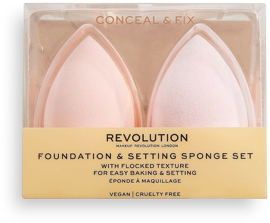 Zestaw gąbek do makijażu - Makeup Revolution Conceal & Fix Setting Sponges  — Zdjęcie N1