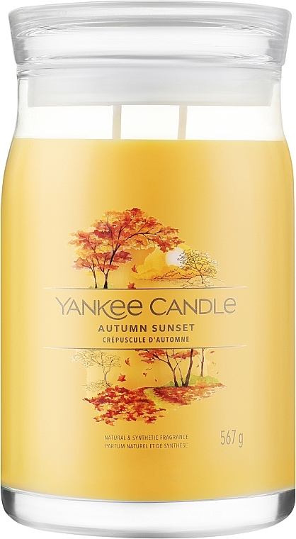 Świeca zapachowa w słoiku Autumn Sunset, 2 knoty - Yankee Candle Singnature  — Zdjęcie N1