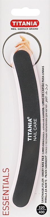 Zakrzywiony pilnik do paznokci, czarno-różowy - Titania Nail File — Zdjęcie N1