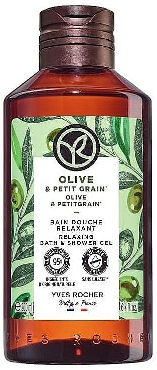 Żel pod prysznic - Yves Rocher Olive & Relaxing Comforting Bath & Shower Gel  — Zdjęcie N2