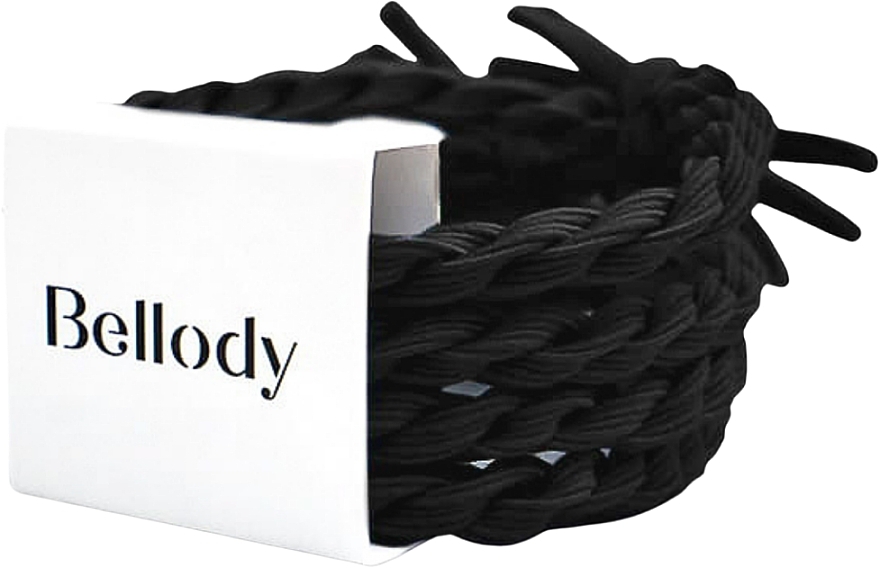 Gumka do włosów, classic black, 4 szt. - Bellody Original Hair Ties — Zdjęcie N2