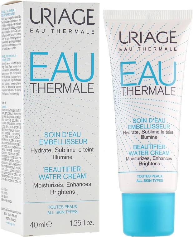 Nawilżający krem do twarzy nadający skórze blasku - Uriage Eau Thermale Beautifier Water Cream
