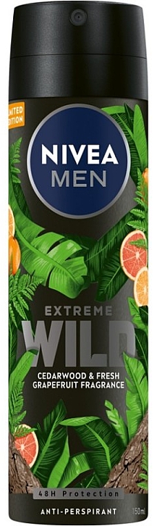 Dezodorant w sprayu dla mężczyzn Drzewo cedrowe i świeży grejpfrut - NIVEA MEN Extreme Wild