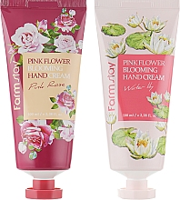 Zestaw - FarmStay Pink Flower Blooming Hand Cream Set (h/cr/2x100ml) — Zdjęcie N2