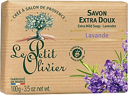 Delikatne mydło kosmetyczne Lawenda - Le Petit Olivier Extra mild soap Lavender — Zdjęcie N2