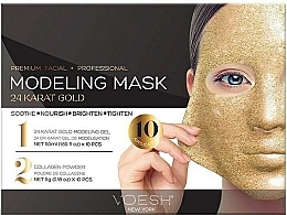 Kup PRZECENA! Kojąca maska kolagenowa w płachcie 24-karatowe złoto - Voesh Facial Modeling Mask 24 Karat Gold *