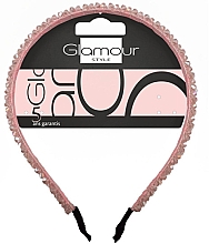 Opaska do włosów z różowymi kryształkami, 417513 - Glamour — Zdjęcie N1