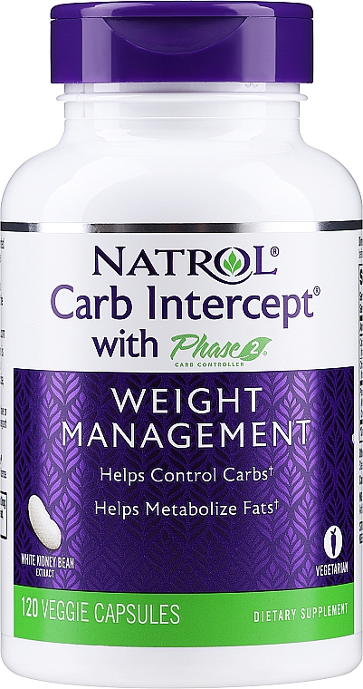 Kontrola wagi, Faza 2 Kontrola węglowodanów - Natrol Carb Intercept Weight Management — Zdjęcie N1