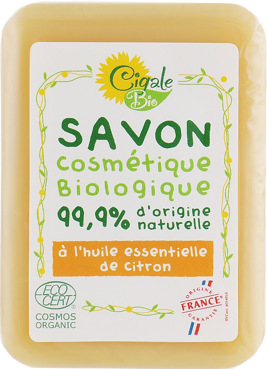 Ożywcze mydło z gliceryną i olejkiem cytrynowym - La Cigale Bio Soap — Zdjęcie N1