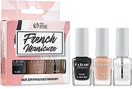 Kup Zestaw Francuski manicure - Colour Intense French Manicure Kit (polish/5ml + polish/5ml + polish/5ml + n/stencil/24pcs)