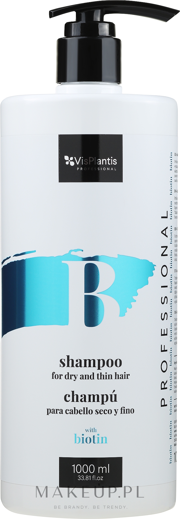 Szampon do włosów suchych z biotyną - Vis Plantis Shampoo For Dry And Thin Hair With Biotin — Zdjęcie 1000 ml