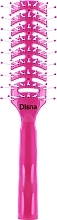 Prostokątna szczotka do suszenia włosów, różowa - Disna Pharma — Zdjęcie N1