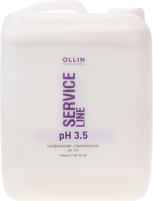 Nabłyszczająca odżywka do włosów, pH 3,5 - Ollin Professional Service Line Conditioner-Stabilizer  — Zdjęcie N3