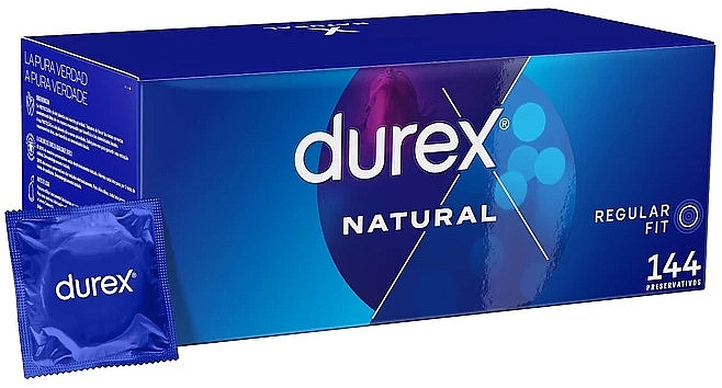 Prezerwatywy lateksowe z lubrykantem silikonowym Classic, 144 szt. - Durex Classic Regular Fit — Zdjęcie N1