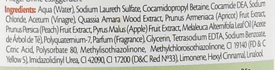 Szampon dla dzieci z ekstraktem z octu quassia i olejkiem z drzewa herbacianego - Babaria Vinegar Extract And Tea Tree Oil Shampoo — Zdjęcie N3