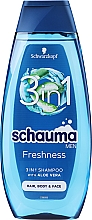 Kup Szampon dla mężczyzn 3w1 Morskie minerały i aloes - Schauma Men Sea Minerals + Aloe Vera 3 in 1 Shampoo