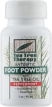 Kup Antyseptyczny puder do stóp, z olejkiem z drzewa herbacianego, miętą pieprzową - Tea Tree Therapy Peppermint Foot Powder