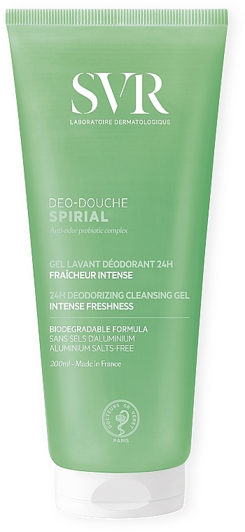 Odświeżający żel do mycia ciała, twarzy i włosów - SVR Spirial Déo-Douche Deodorizing Cleansing Gel — Zdjęcie N1