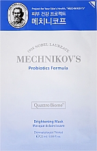 Rozświetlająca maska w płachcie do twarzy - Holika Holika Mechnikov’s Probiotics Formula Mask Sheet — Zdjęcie N1