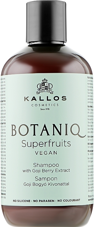 PRZECENA! Szampon do włosów z jagodami goji - Kallos Cosmetics Botaniq Superfruits Shampoo * — Zdjęcie N1