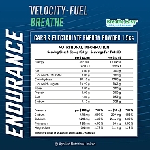 Proszek energetyczny Czarna porzeczka - Applied Nutrition Endurance Velocity-Fuel Breath Blackcurrant — Zdjęcie N2