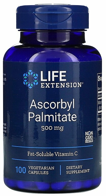 Suplement diety palmitynian askorbylu - Life Extension Ascorbyl Palmitate, 500 mg — Zdjęcie N1