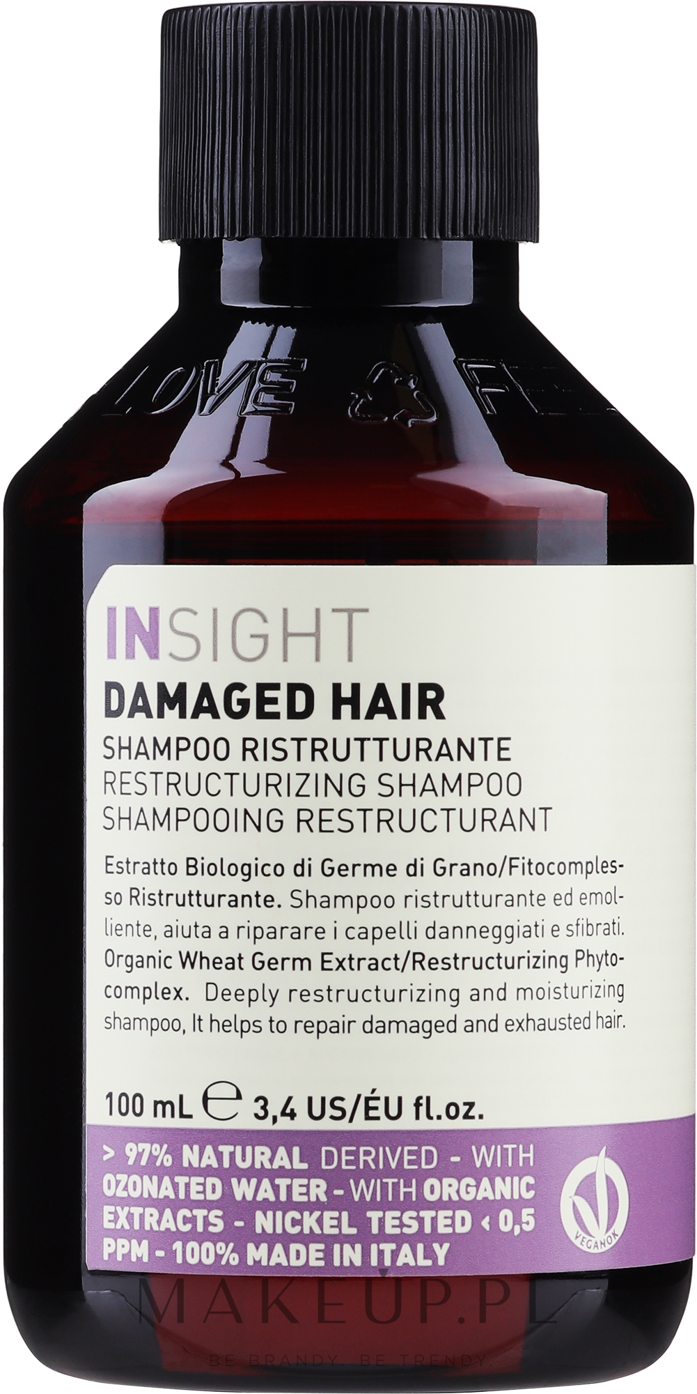 Odbudowujący szampon do włosów zniszczonych - Insight Damaged Hair Restructurizing Shampoo — Zdjęcie 100 ml