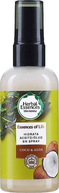 Dwufazowy nawilżający olejek z kokosem i aloesem - Herbal Essences Coco & Aloe Hair Oil — Zdjęcie N1