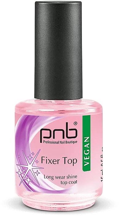 Nabłyszczający top coat do zwykłego lakieru do paznokci - PNB Fixer Top — Zdjęcie N1