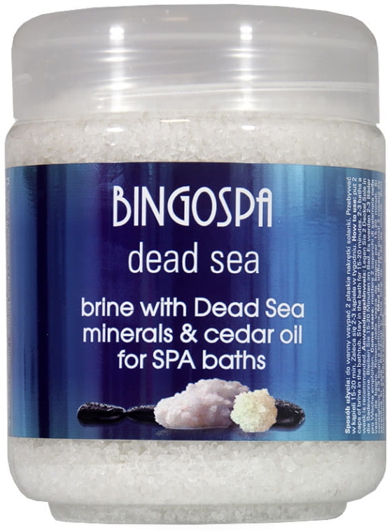 Solanka z minerałami z Morza Martwego - BingoSpa Brine With Dead Sea Minerals For SPA Baths With Cedar And Baobab Seed Oil — Zdjęcie N1