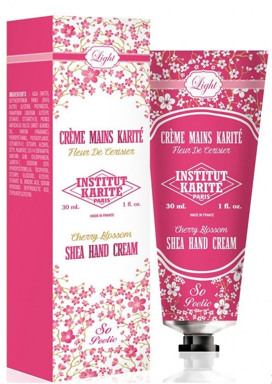 Krem do rąk - Institut Karite Fleur de Cerisier Light Shea Hand Cream Individual Box — Zdjęcie N1