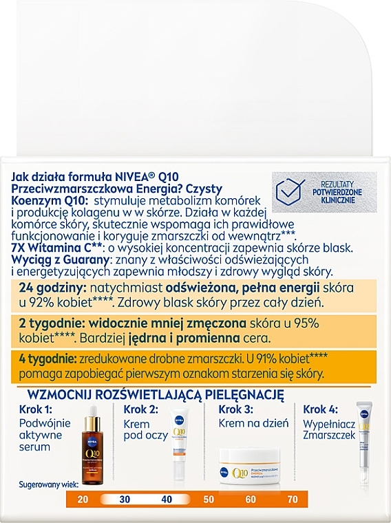 Przeciwzmarszczkowy krem na dzień - NIVEA Q10 Energy Anti-Wrinkle Day Cream SPF15 — Zdjęcie N2