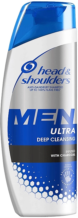 Szampon przeciwłupieżowy Deep Cleansing z węglem aktywnym - Head & Shoulders Men Ultra 