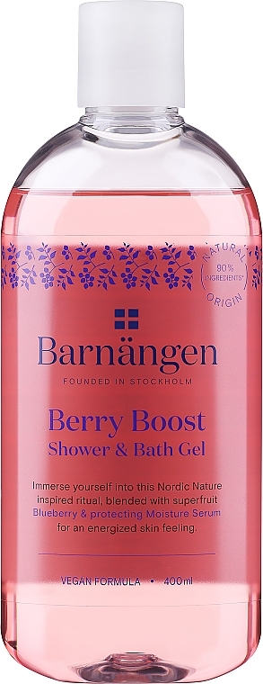 Żel pod prysznic i do kąpieli z olejkiem z czarnych jagód - Barnangen Berry Boost Shower & Bath Gel — Zdjęcie N1