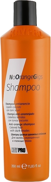 Szampon do włosów ciemnych przeciw niechcianym miedzianym refleksom - Kaypro Shampoo NoOrangeGig — Zdjęcie N2