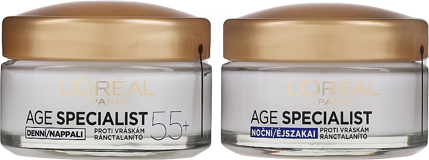 Zestaw - L'Oreal Paris Age Expert 55+ (2 x cr 50 ml) — Zdjęcie N2