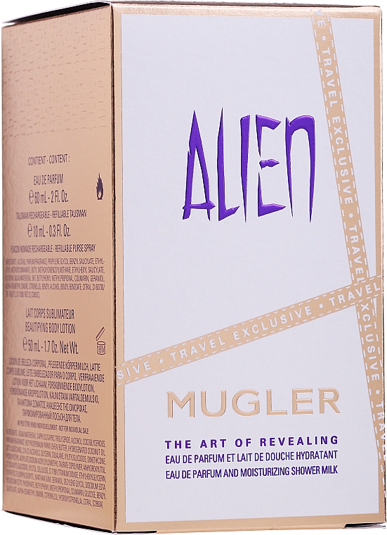 Mugler Alien - Zestaw (edp 60 ml + edp 10 ml + sh/milk/50ml) — Zdjęcie N1