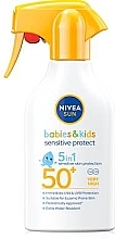 Spray przeciwsłoneczny dla dzieci i niemowląt - NIVEA SUN Babies & Kids Sensitive Protect Spray SPF 50+ — Zdjęcie N1